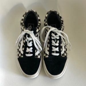 Vans Old Skool Calfhair Checker Sneaker size 8